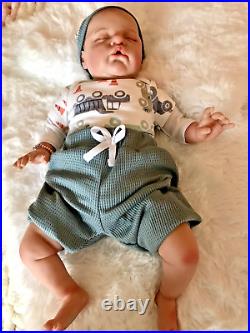 Reborn Dolls Cloth Belly Vinyl Limbs Heavy Realistic 20 Inches Baby Doll Gift