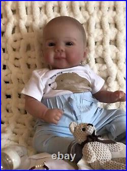 Reborn Dolls Cloth Body Vinyl Limbs Heavy 5 lbs Realistic 18 Baby Boy Lifelike