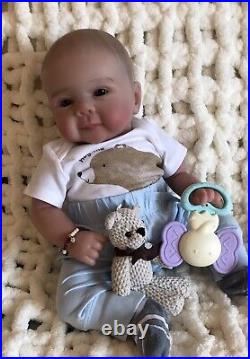 Reborn Dolls Cloth Body Vinyl Limbs Heavy 5 lbs Realistic 18 Baby Boy Lifelike