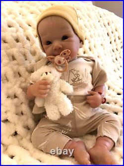 Reborn Dolls Cloth Body Vinyl Limbs Heavy Realistic 19 Inch Baby Boy Lifelike