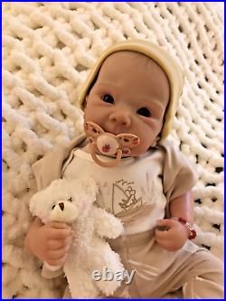 Reborn Dolls Cloth Body Vinyl Limbs Heavy Realistic 19 Inch Baby Boy Lifelike