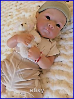 Reborn Dolls Cloth Body Vinyl Limbs Heavy Realistic 19 Inch Baby Boy Lifelike