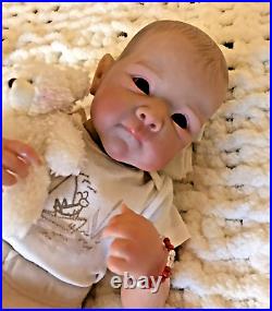 Reborn Dolls Cloth Body Vinyl Limbs Heavy Realistic 19 Inch Baby Boy Lifelike