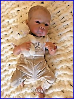 Reborn Dolls Cloth Body Vinyl Limbs Heavy Realistic 19 Inch Baby Boy Lifelike