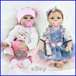 Reborn Dolls Twins Real Baby Doll Realistic Silicone Vinyl Lifelike Girl Dolls