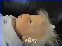 Reborn Eefje baby girl doll by Elly Knoops, Soft Vinyl, Carter's Dress, MINT