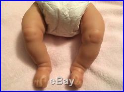 Reborn Elly Knoops EVY Blonde Vinyl Girl Doll 19 Newborn Open Mouth CUTIE