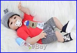 Reborn Full Body Silicone Doll Baby Boy Realistic Newborn Dolls 22 Lifelike