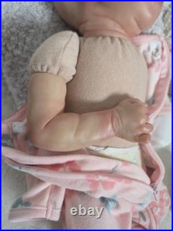 Reborn Girl Doll Cloth Body Pink Floral Outfit Twin A