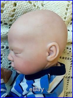 Reborn Harper Doll Full Vinyl Torso Anatomically Correct Boy Bald Completed OOAK