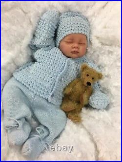 REBORN LIFELIKE BOY BABY IN SPANISH KNITTED SET FULL LIMBS 017 BUTTERFLY BABY