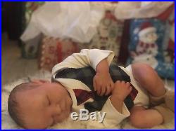 Reborn Newborn Baby Boy Levi By Bonnie Brown-NO RESERVE Painted Realistic Doll