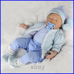 Reborn Newborn Dolls Toddler 22'' Lifelike Vinyl Silicone Baby Boy Doll Gift Toy