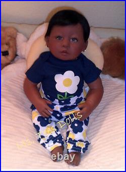 Reborn Newborn Ethnic African American Katrina 19 Infant doll