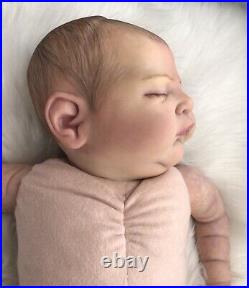 Reborn Newborn Life Like Sleeping Baby Ramsey Cassie Brace Vinyl And Soft Body