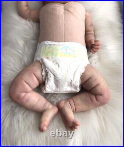 Reborn Newborn Life Like Sleeping Baby Ramsey Cassie Brace Vinyl And Soft Body