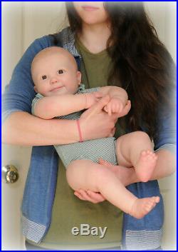 Reborn, Realborn, 25 inch toddler, 7 month June, Awake, baby doll