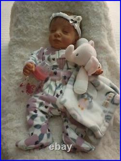 Reborn, Realborn Baby Alyssa Asleep From Bountiful Baby With COA