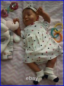 Reborn, Realborn Baby Alyssa Asleep From Bountiful Baby With COA
