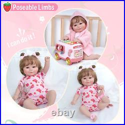 Reborn Realistic Dolls Baby Newborn Silicone Vinyl Doll Girl Body Lifelike Full