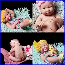 Reborn Realistic Girl Doll Baby Preemie Washable Real Soft Vinyl LifeLike 17