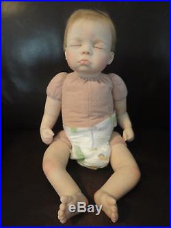 Reborn Tabatha Sculpt by Pat Moulton, closed eyes Soft Vinyl MINT baby girl doll