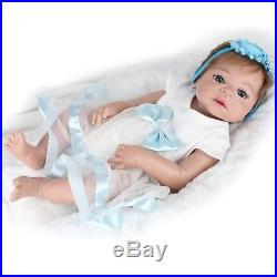 Reborn Toddler Dolls 22'' Handmade Lifelike Baby Full Solid Silicone Vinyl Doll