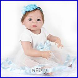 Reborn Toddler Dolls 22'' Handmade Lifelike Baby Full Solid Silicone Vinyl Doll