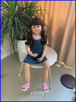 Reborn Toddler Dolls 39 Big Size Hard Vinyl Baby girl doll Mold Standing Dolls