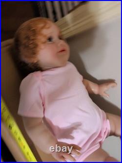 Reborn Toddler Girl Doll Realistic 26in Handmade Cloth Body Lifelike Reborn Baby