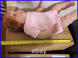 Reborn Toddler Girl Doll Realistic 26in Handmade Cloth Body Lifelike Reborn Baby