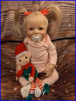 Reborn Toddler Size Doll 22 With Rooted Human Hair OOAK Reborn KATIE