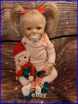 Reborn Toddler Size Doll 22 With Rooted Human Hair OOAK Reborn KATIE