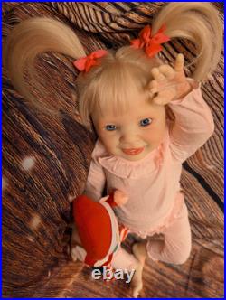 Reborn Toddler Size Doll 22 With Rooted Human Hair OOAK Reborn KATIE