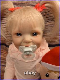 Reborn Toddler Size Doll 22 With Rooted Human Hair OOAK Reborn KATIE