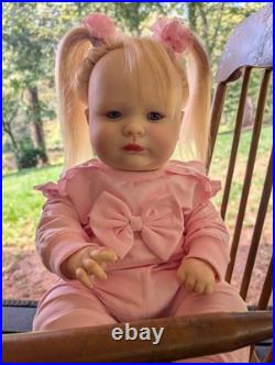Reborn Toddler Size Doll 23 With Rooted Human Hair OOAK Reborn Amica