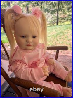 Reborn Toddler Size Doll 23 With Rooted Human Hair OOAK Reborn Amica