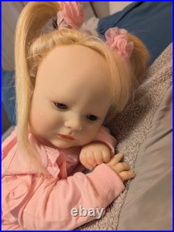 Reborn Toddler Size Doll 23 With Rooted Human Hair OOAK Reborn Amica