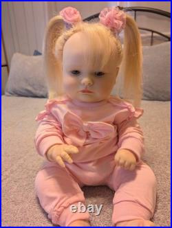 Reborn Toddler Size Doll 23 With Rooted Human Hair OOAK Reborn Amica
