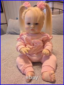 Reborn Toddler Size Doll 23 With Rooted Human Hair OOAK Reborn Amica