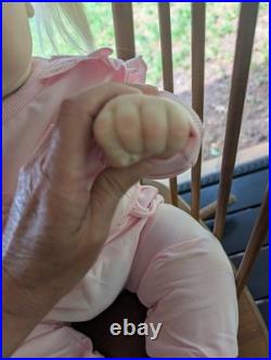 Reborn Toddler Size Doll 23 With Rooted Human Hair OOAK Reborn Amica