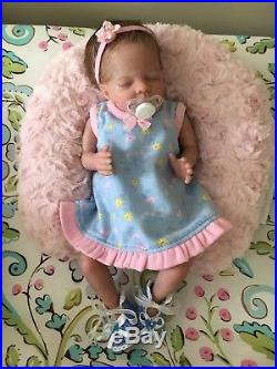 Reborn Treasure by Shawna Clymer 11 inch baby doll with pacifier and outfit