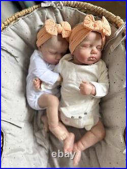 Reborn Twins- Baby Dolls Soft Cloth Body Newborn twins Baby. Set