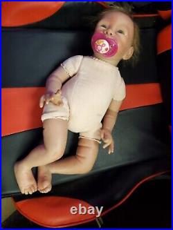 Reborn Vinyl Cloth Weighted Baby Doll 18 Paige by Tasha Edenholm, So Realistic