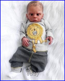 Reborn Vinyl Doll (Lifelike Feel, Soft Body, Panda/Lion/Laugh Designs)
