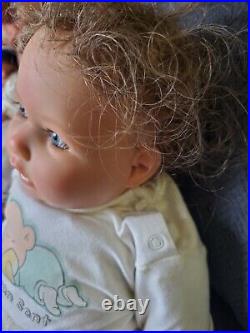 Reborn Vinyl and Cloth Weighted Baby Doll marked Berenguer on neck 22
