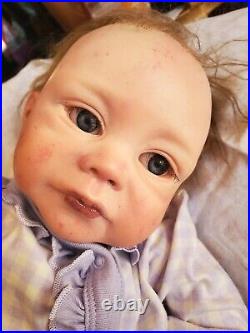 Reborn Vinyl and Cloth Weighted Baby Doll marked Elisa Marx 4 on neck 18