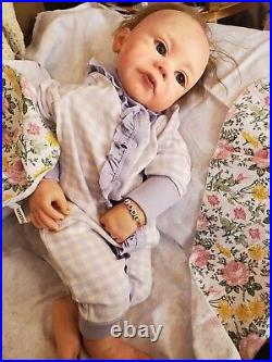 Reborn Vinyl and Cloth Weighted Baby Doll marked Elisa Marx 4 on neck 18