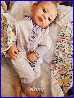 Reborn Vinyl and Cloth Weighted Baby Doll marked Elisa Marx 4 on neck 18