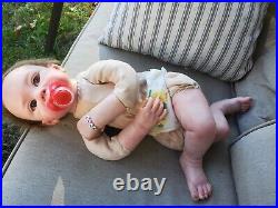 Reborn Vinyl and Cloth Weighted Baby Doll marked Elisa Marx 4 on neck 18